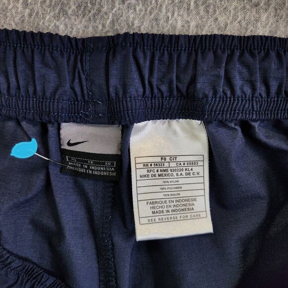 Vintage Nike Pants Mens XL Blue Y2K Track Ripstop Side Zip Off Wide Leg Swishy - Picture 11 of 16